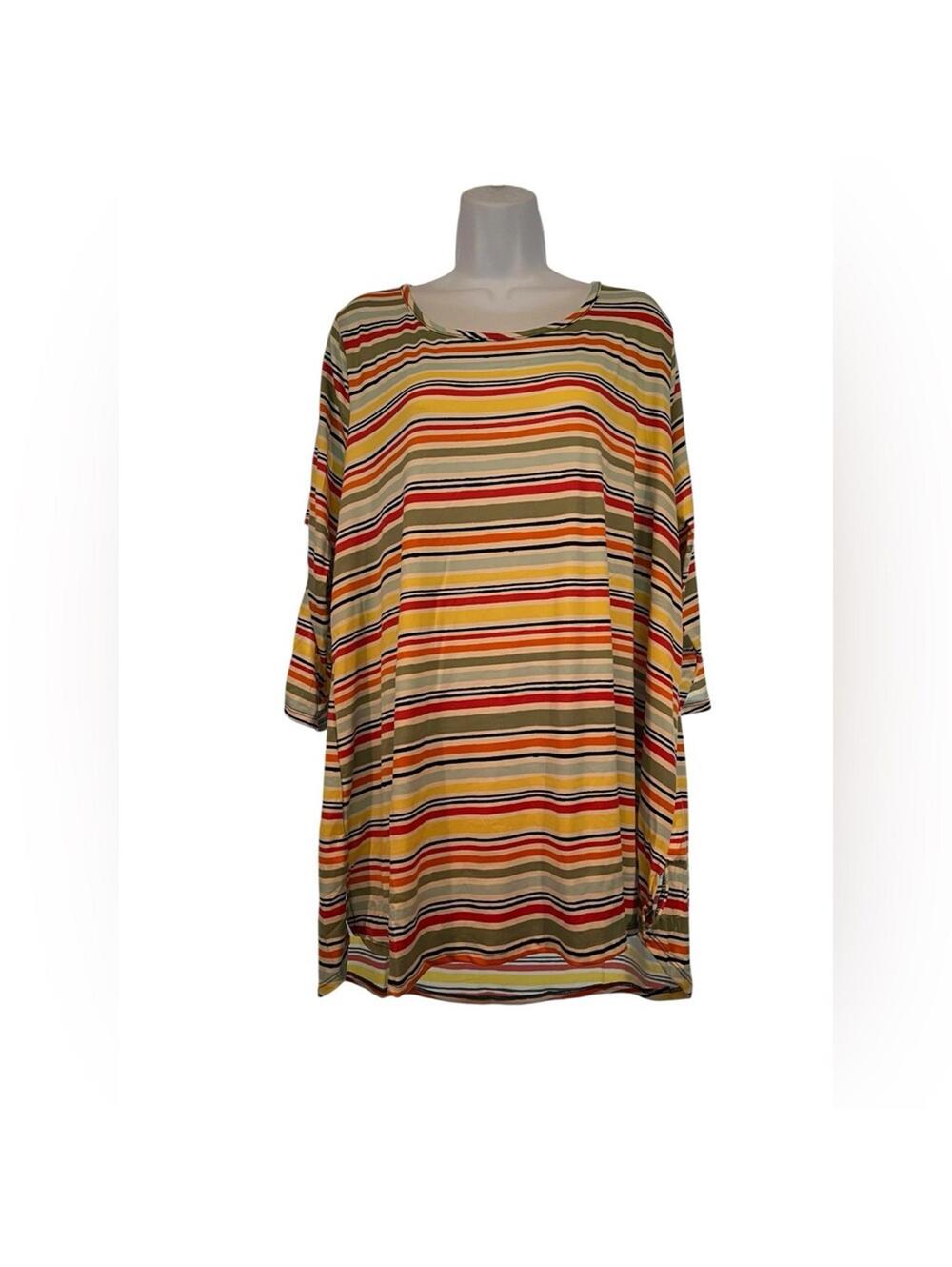 NWT New York Laundry Oversized Multi colored Tunic Size 2XL